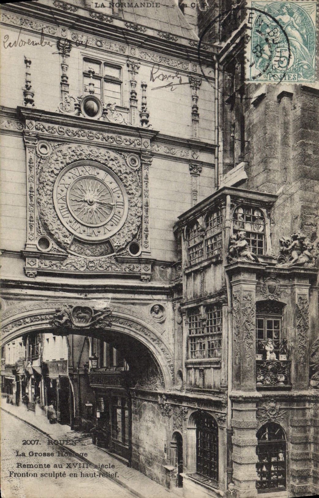 CPA Rouen La grosse horloge