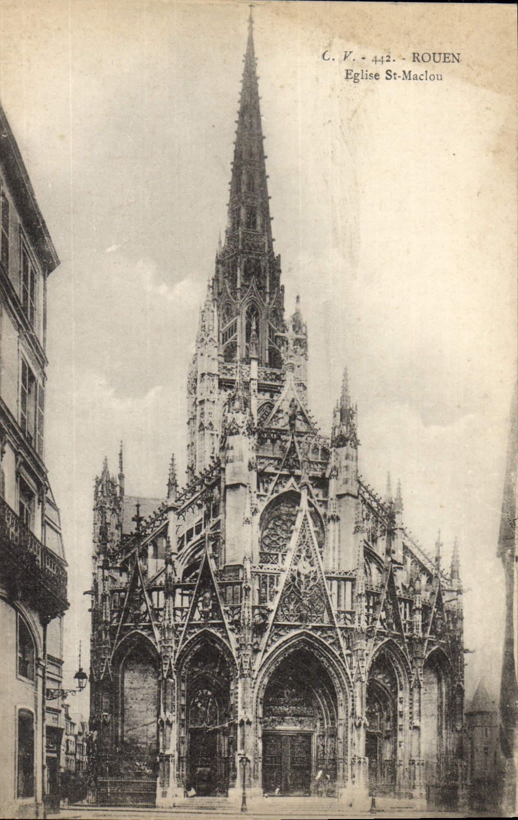 VINTAGE POSTCARD Rouen Church St Maclou