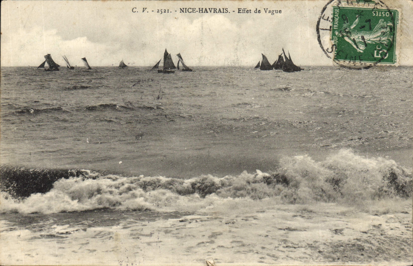 CPA Nice Havrais Effet de Vague Bateaux