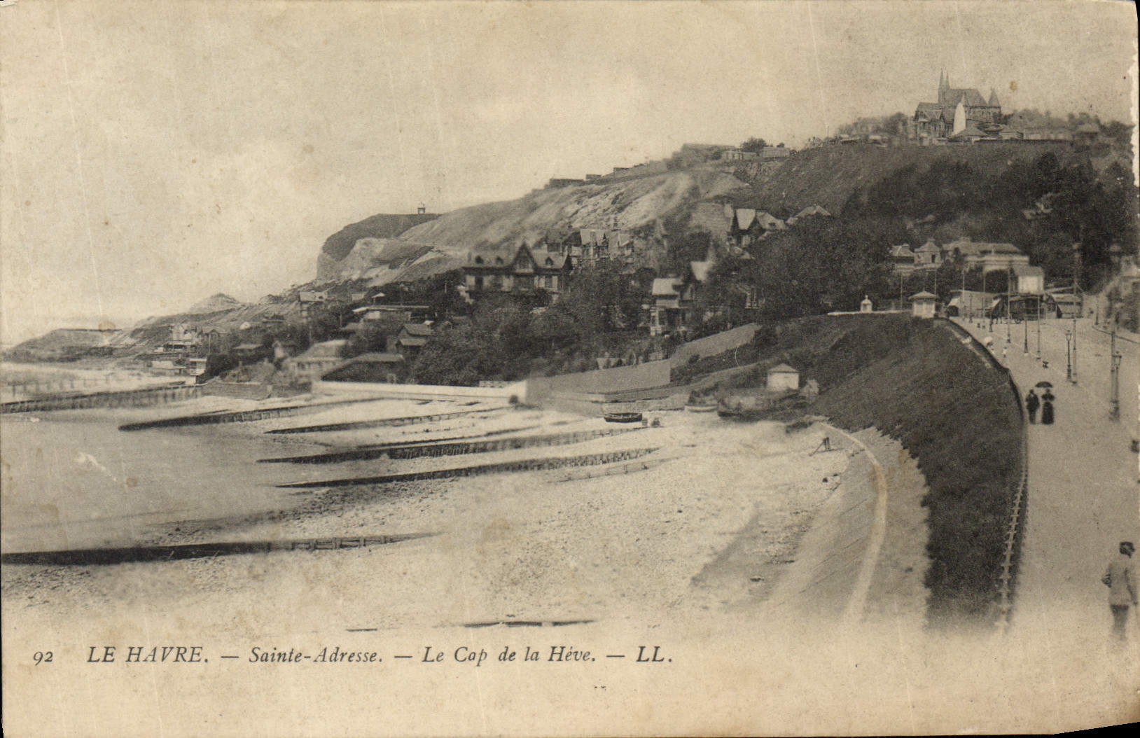 VINTAGE POSTCARD Le Havre Sainte Address the Cape of Heve