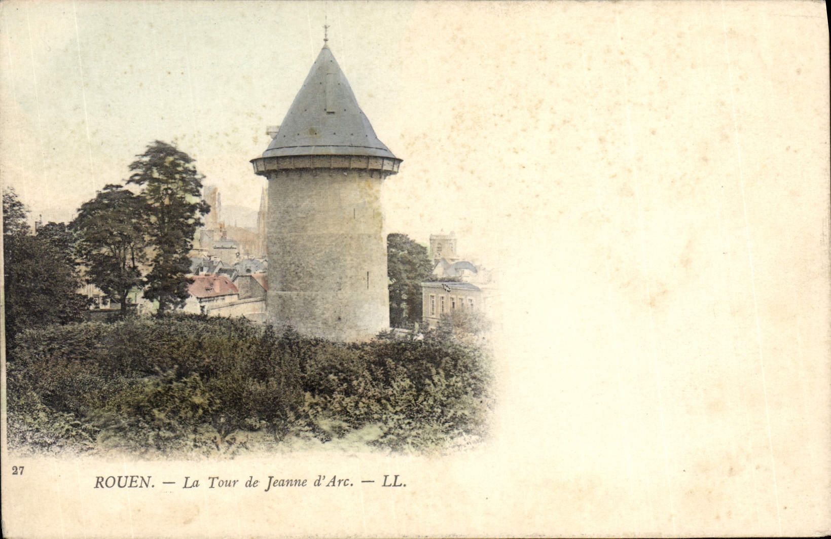 VINTAGE POSTCARD Rouen the Tower of Jeanne d' Arc