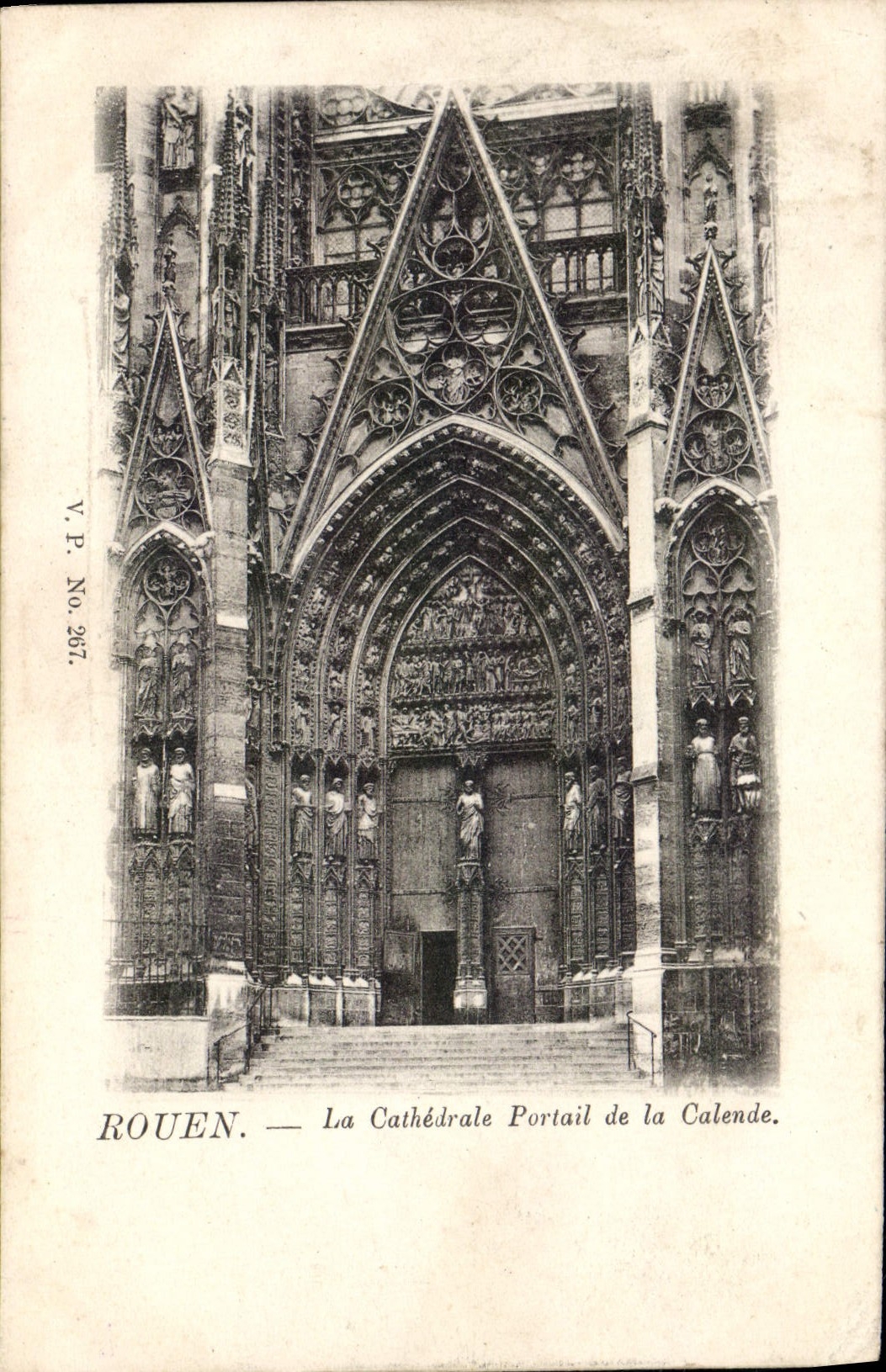 CPA Rouen La Cathedrale Portail de la Calende 