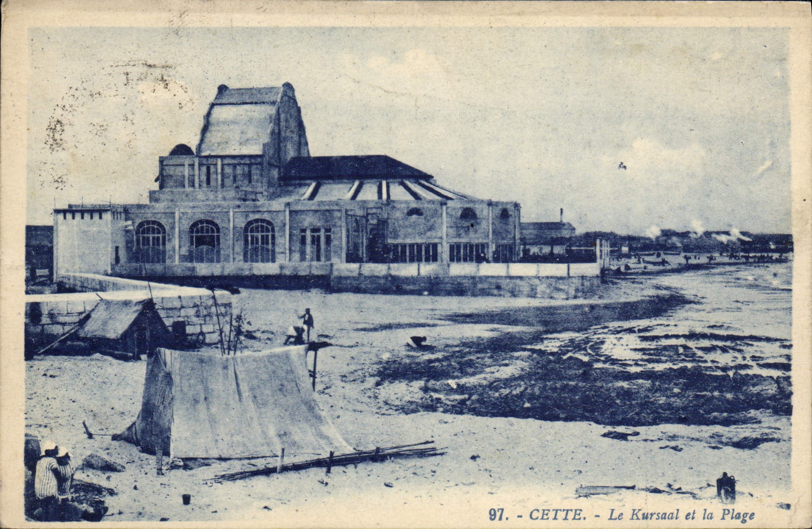 VINTAGE POSTCARD This Kursaal and the Beach