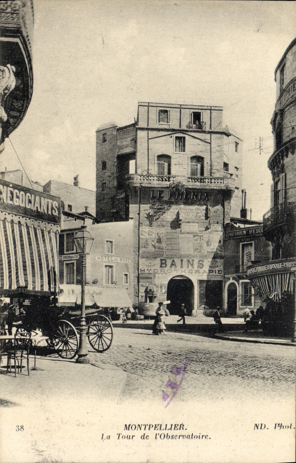 VINTAGE POSTCARD Montpellier the Tower of the Observatory