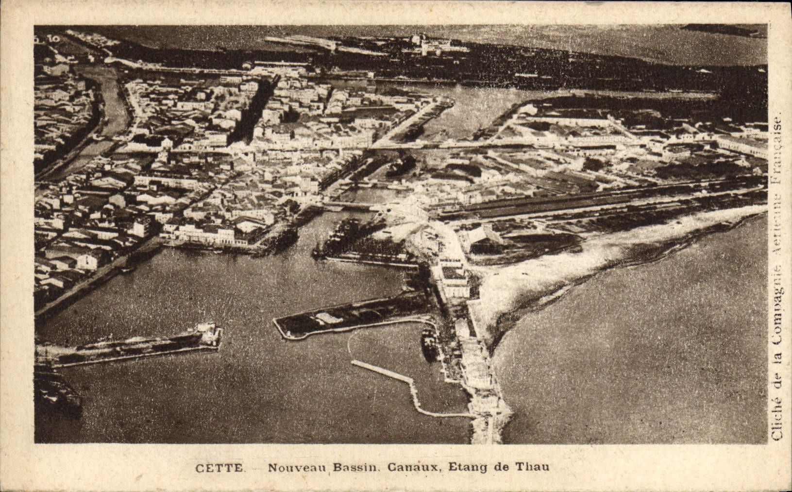 VINTAGE POSTCARD This New Basin Canals Pond of Thau