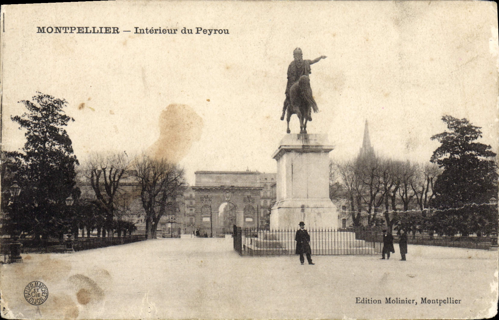 VINTAGE POSTCARD Montpellier Interior of Peyrou