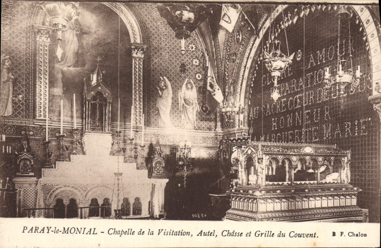 La POSTAL Paray Monial Chapelle de la VENDIMIA del puente del horno del Visitation expulsa y asa el convento