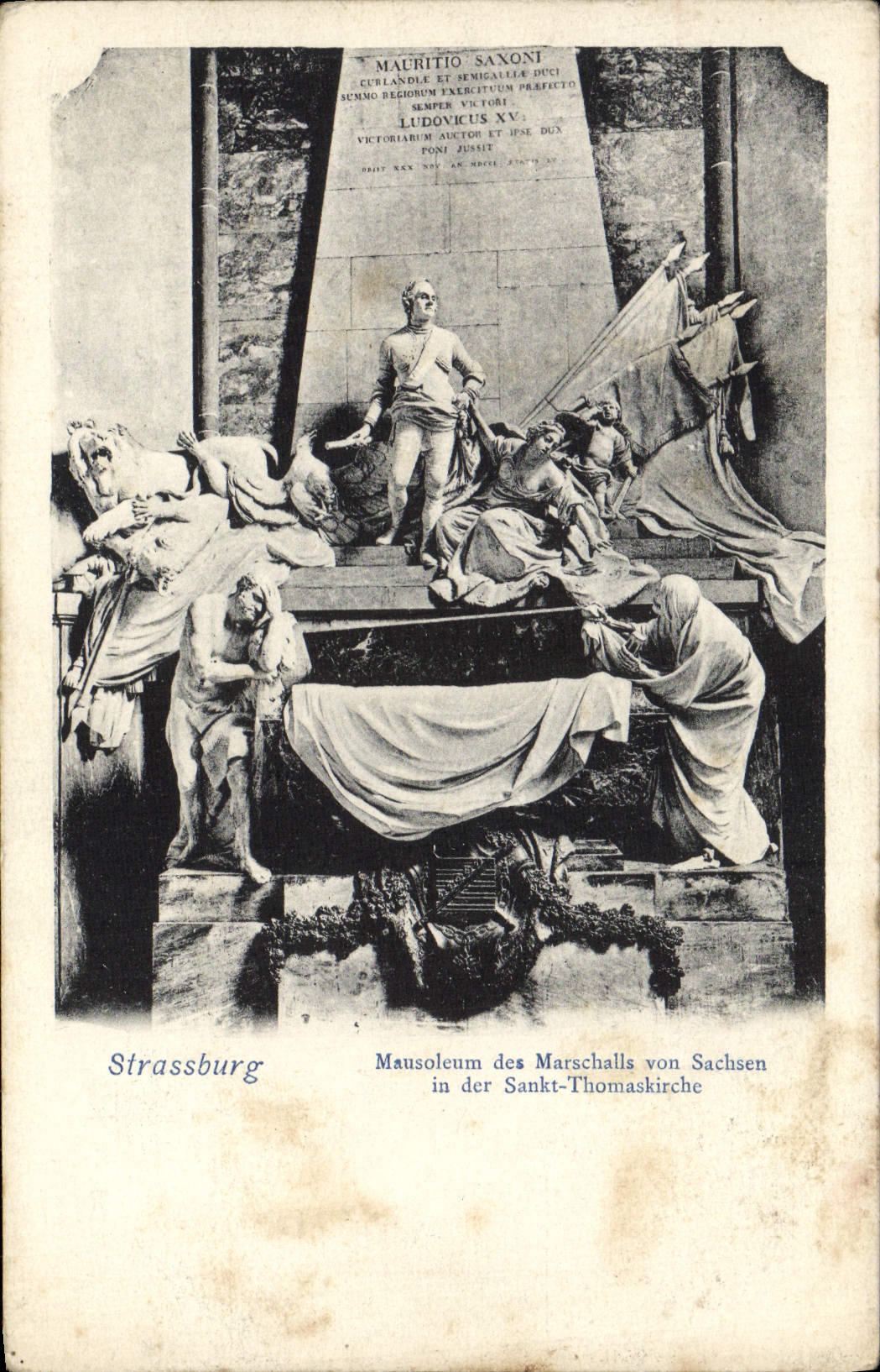 Mausoleo de Strassburg de la POSTAL de la VENDIMIA de Marsechalls von Sajonia