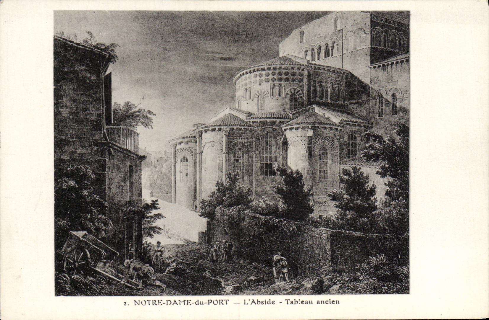 POSTAL Notre Dame de la VENDIMIA del puerto la tabla vieja del apse
