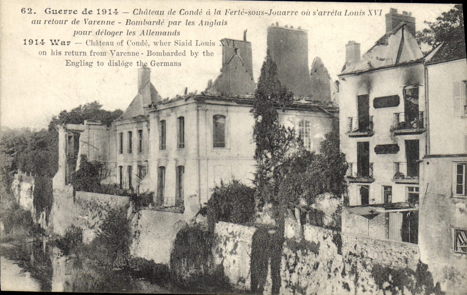 VINTAGE POSTCARD Castle of Cop in Ferte under Jouarre Militaria