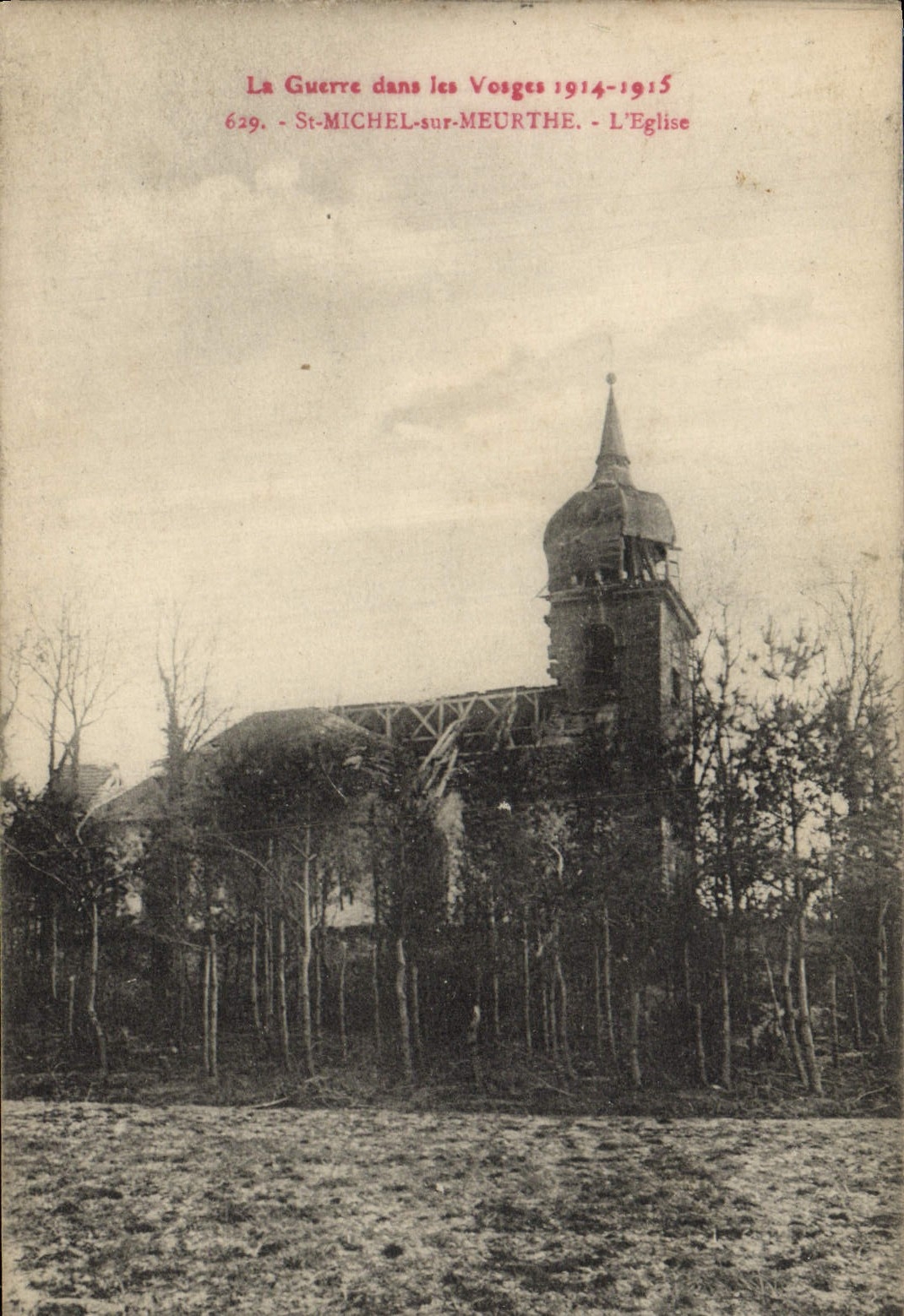 VINTAGE POSTCARD St Michel On Meurthe the Militaria Church