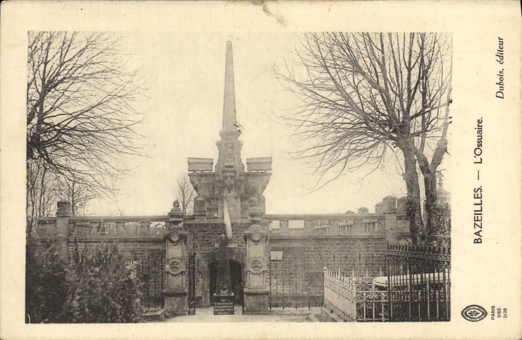 VINTAGE POSTCARD Bazeilles the Ossuary