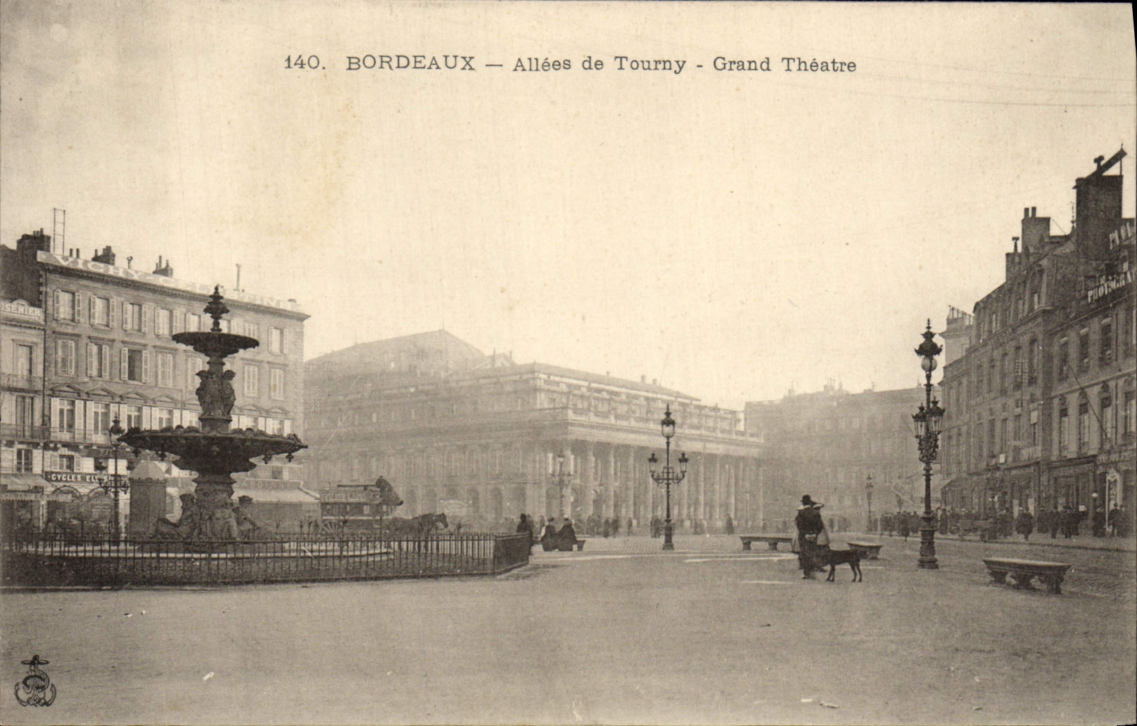 VINTAGE POSTCARD Bordeaux Gone of Tourny Large Theater