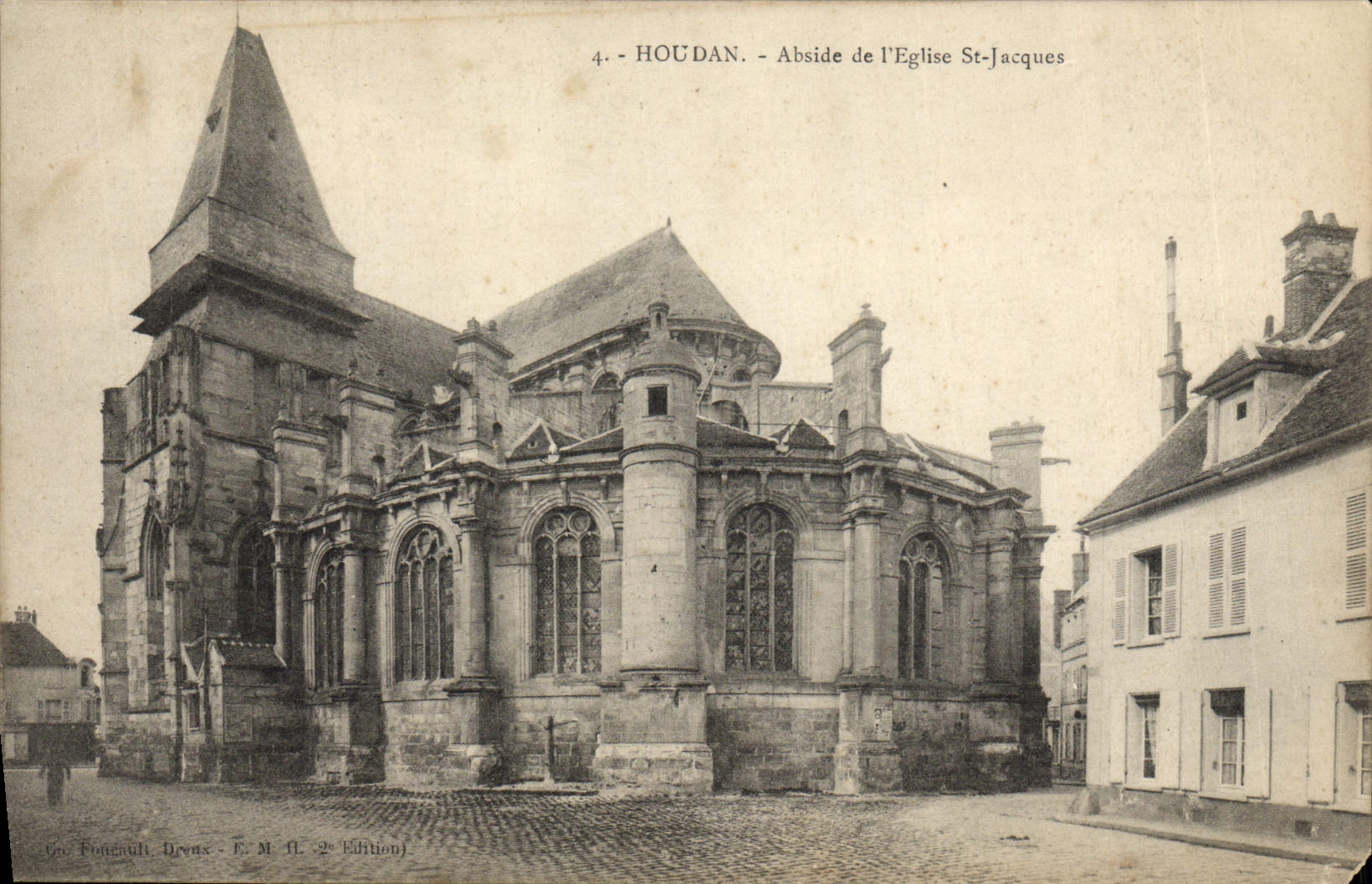 CPA Houdan Abside de L'Eglise St Jacques