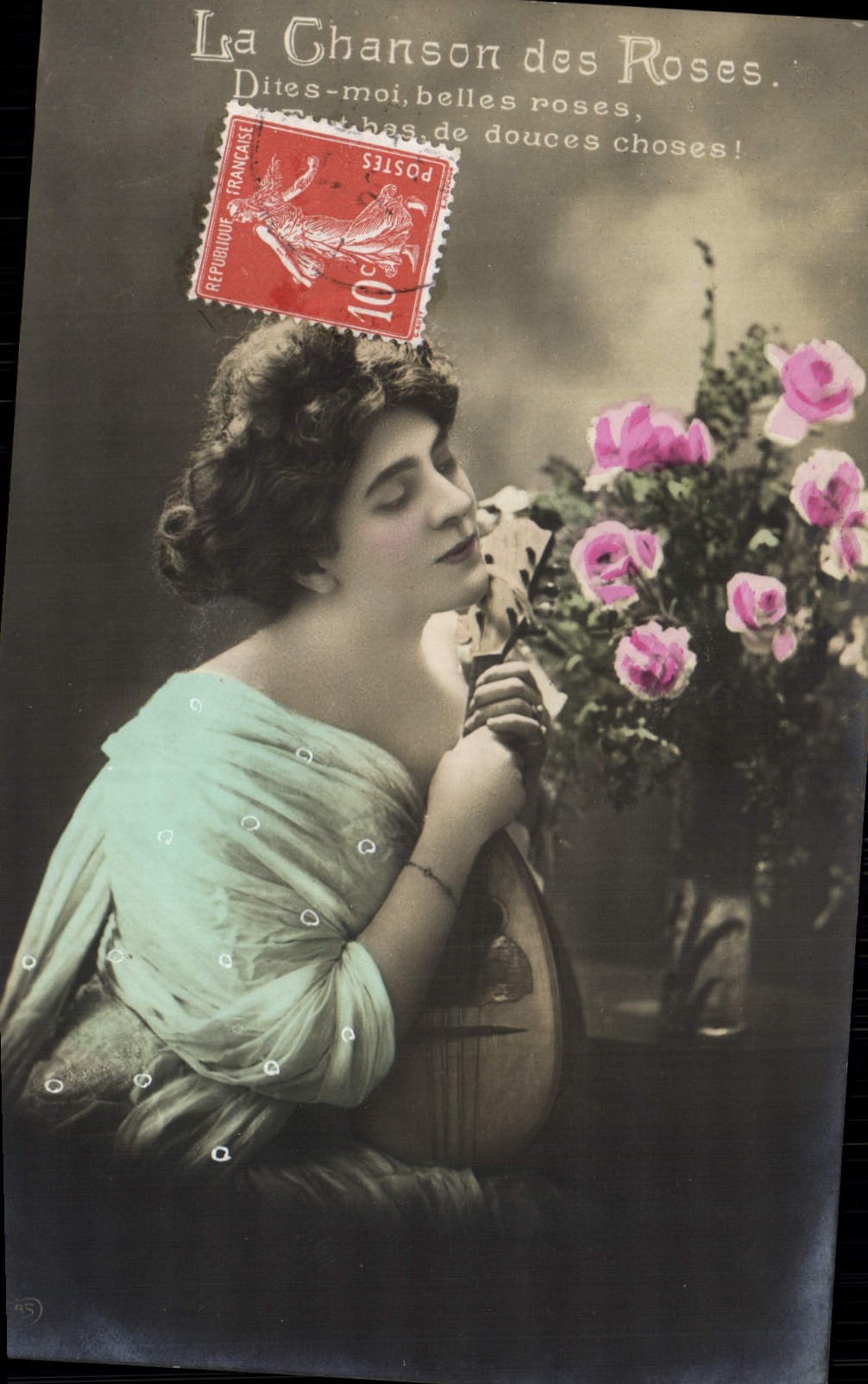 VINTAGE POSTCARD Fantasy Woman the Song Of the Roses