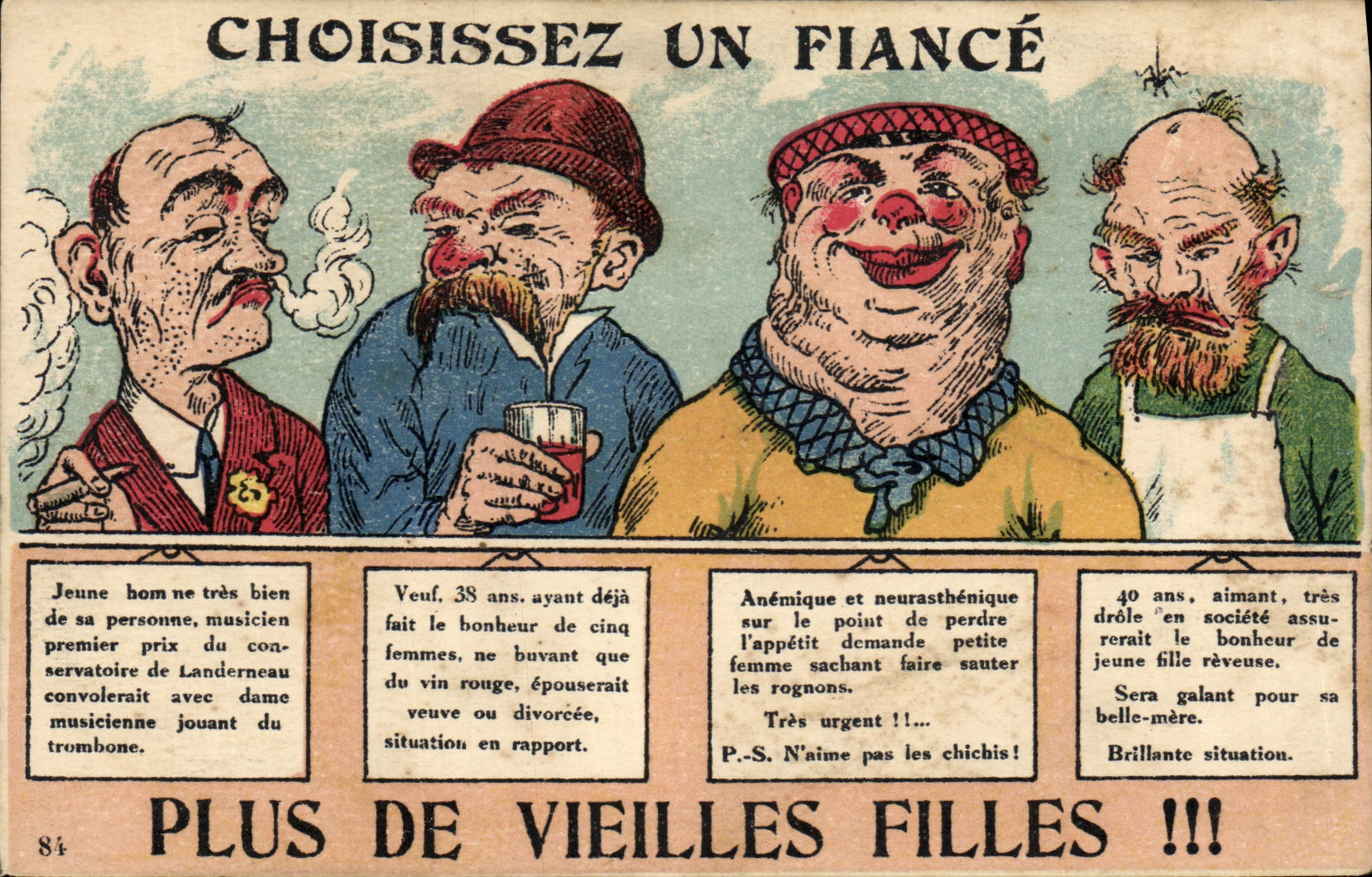 CPA Choisissez Un Fiance Plus de vieilles filles 