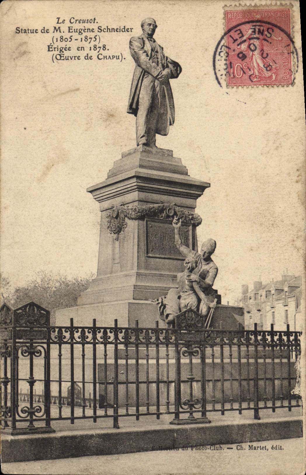 VINTAGE POSTCARD Creusot Rules of Eugene Schneider