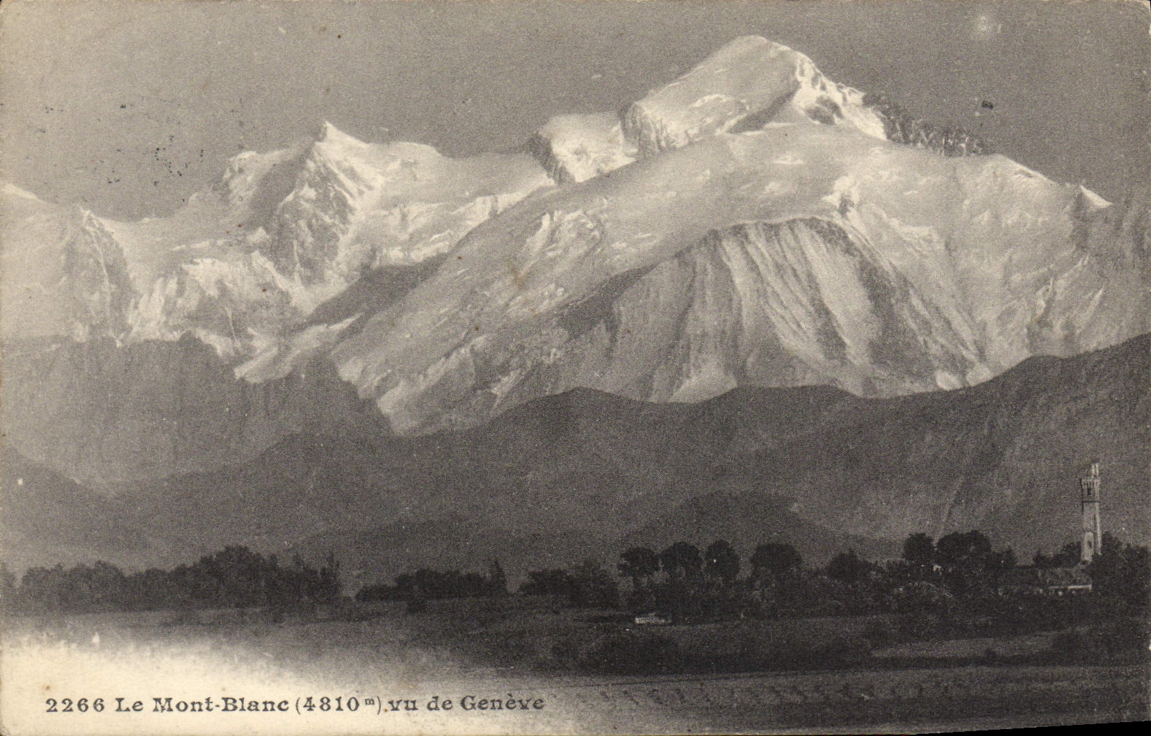 CPA Le Mont Blanc Vu de Geneve