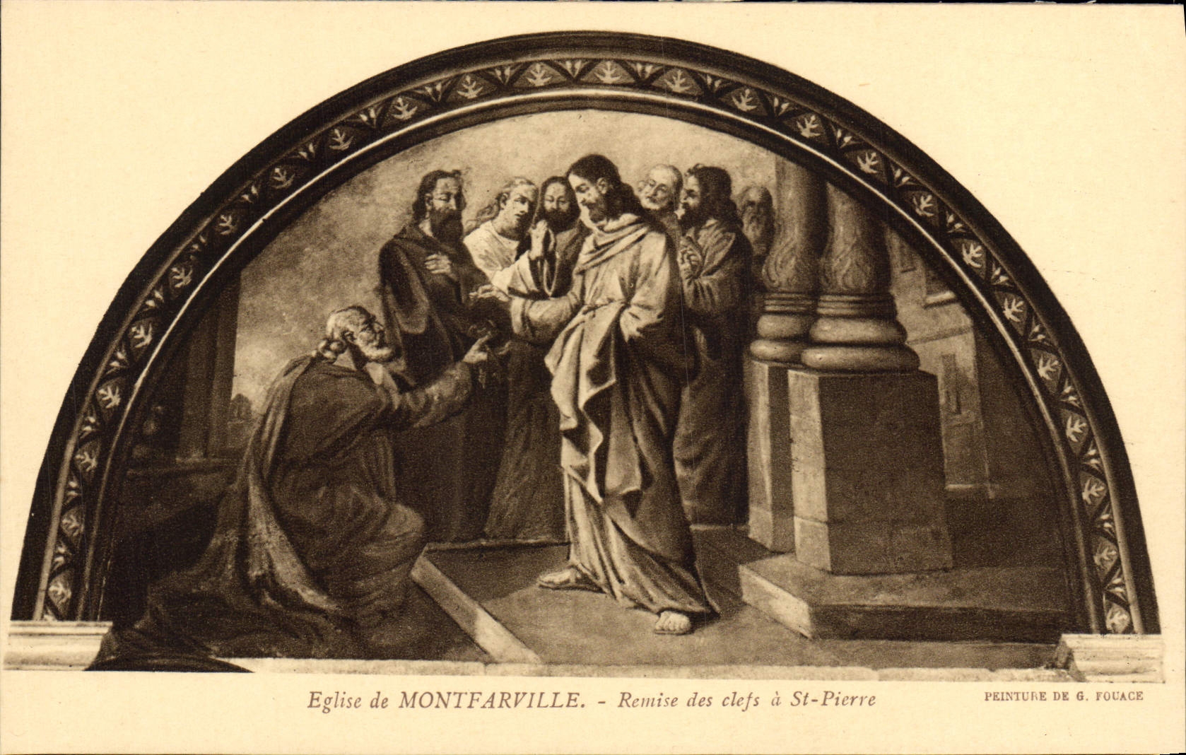 CPA Montfarville Eglise de Remise des Clefs a St Pierre