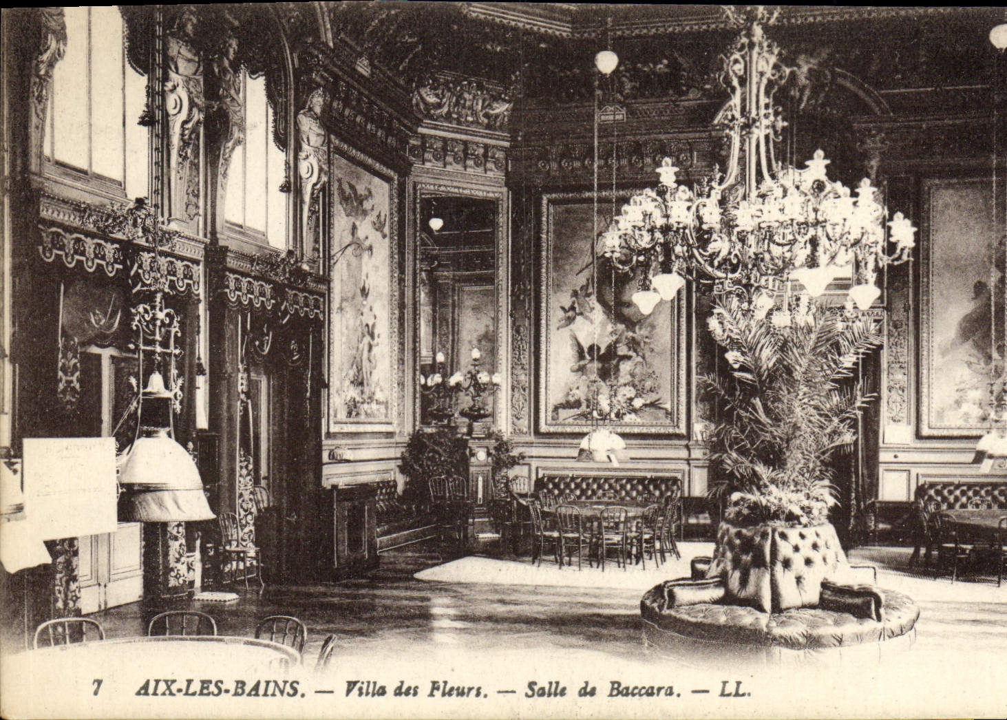 CPA Aix les Bains Villa des Fleurs Salle de Baccara