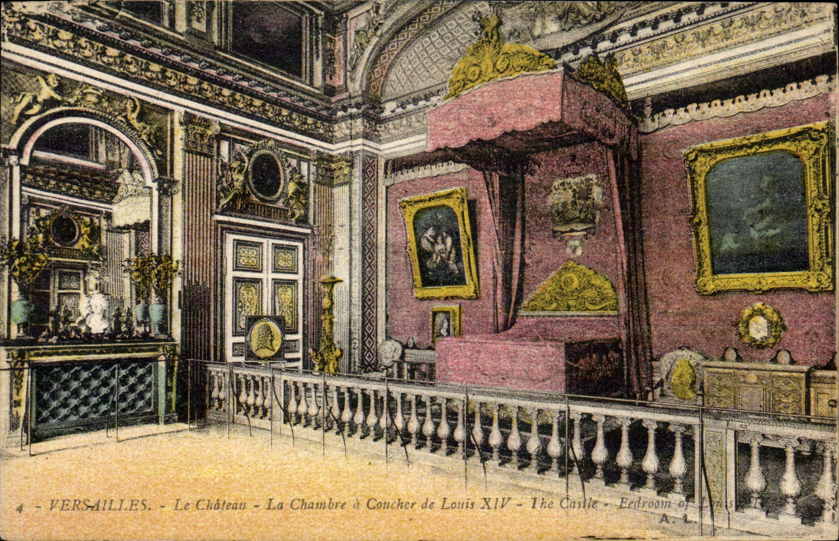 CPA Versailles Le Chateau La Chambre a coucher de Louis XIV