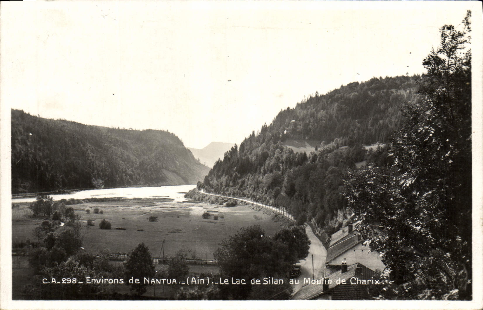 VINTAGE POSTCARD Surroundings of Nantua the Lake Silan to the mill of Charix