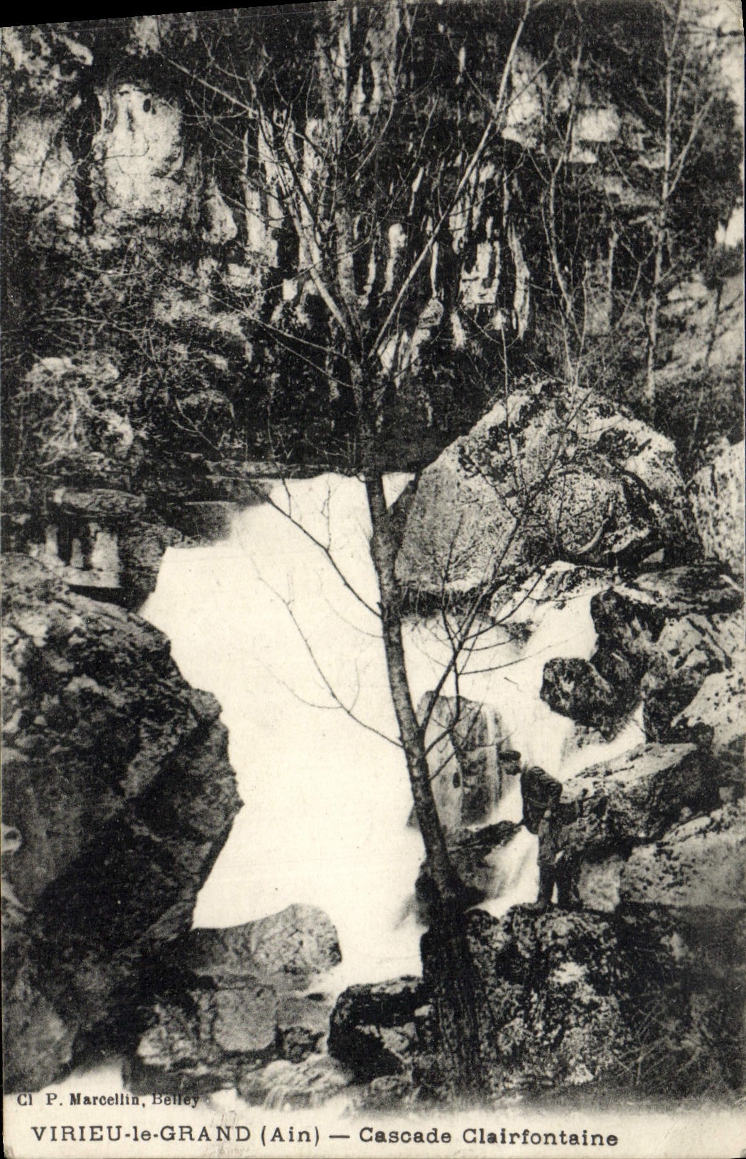 VINTAGE POSTCARD Virieu the Large one Cascades Clairfontaine