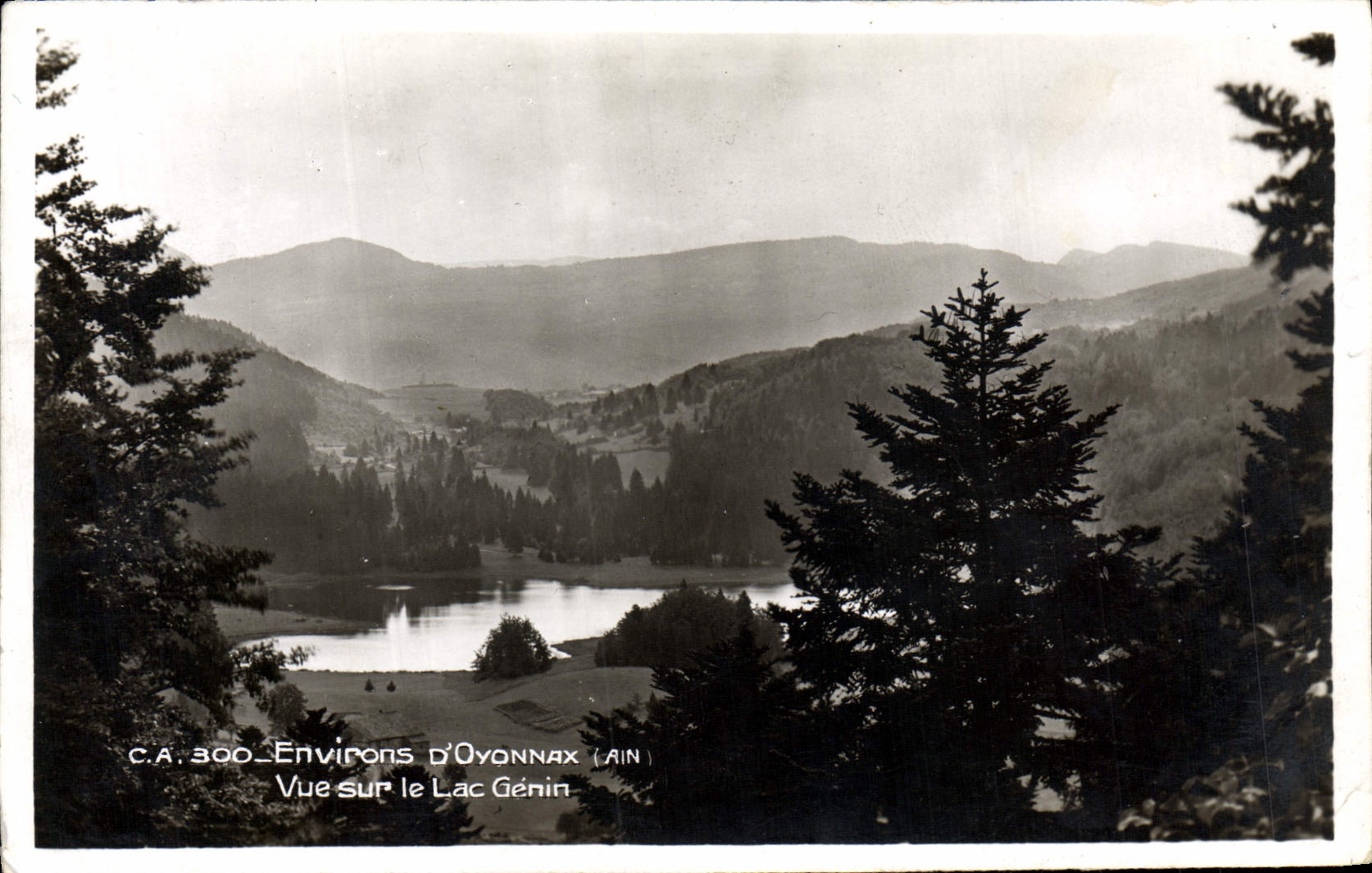 VINTAGE POSTCARD Surroundings of Oyonnax Seen on the Lake Genin