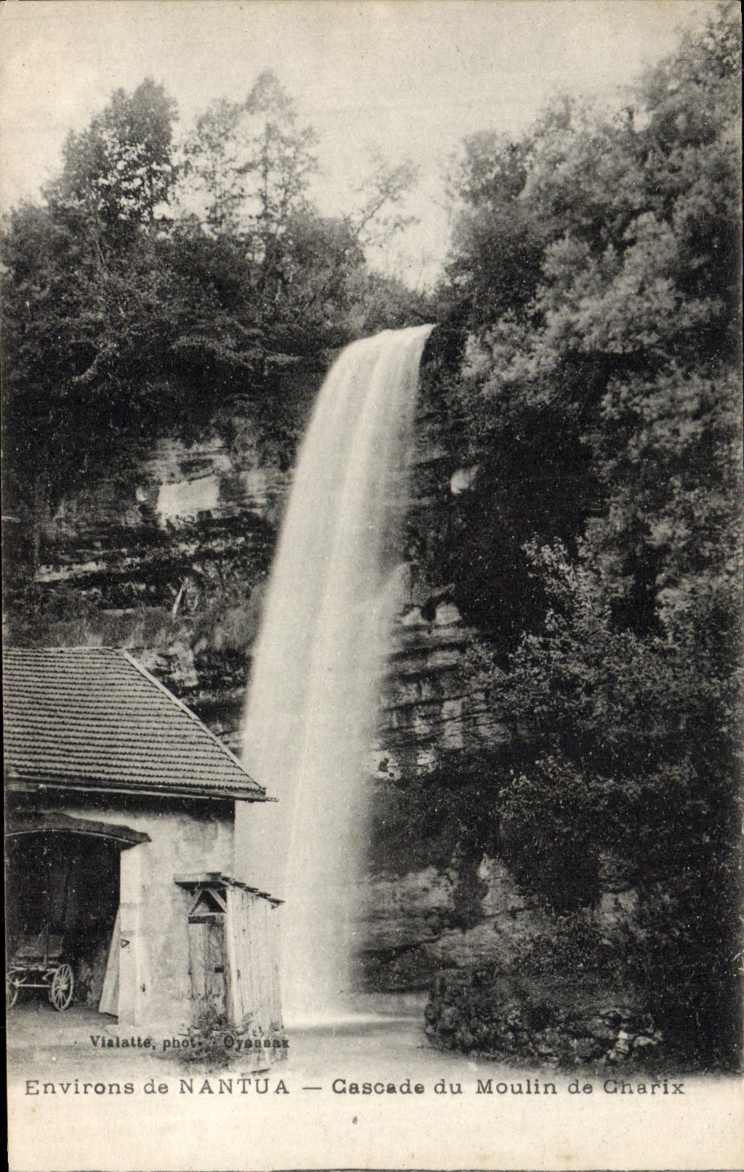 VINTAGE POSTCARD Environs De Nantua Cascades of the Mill of Charix