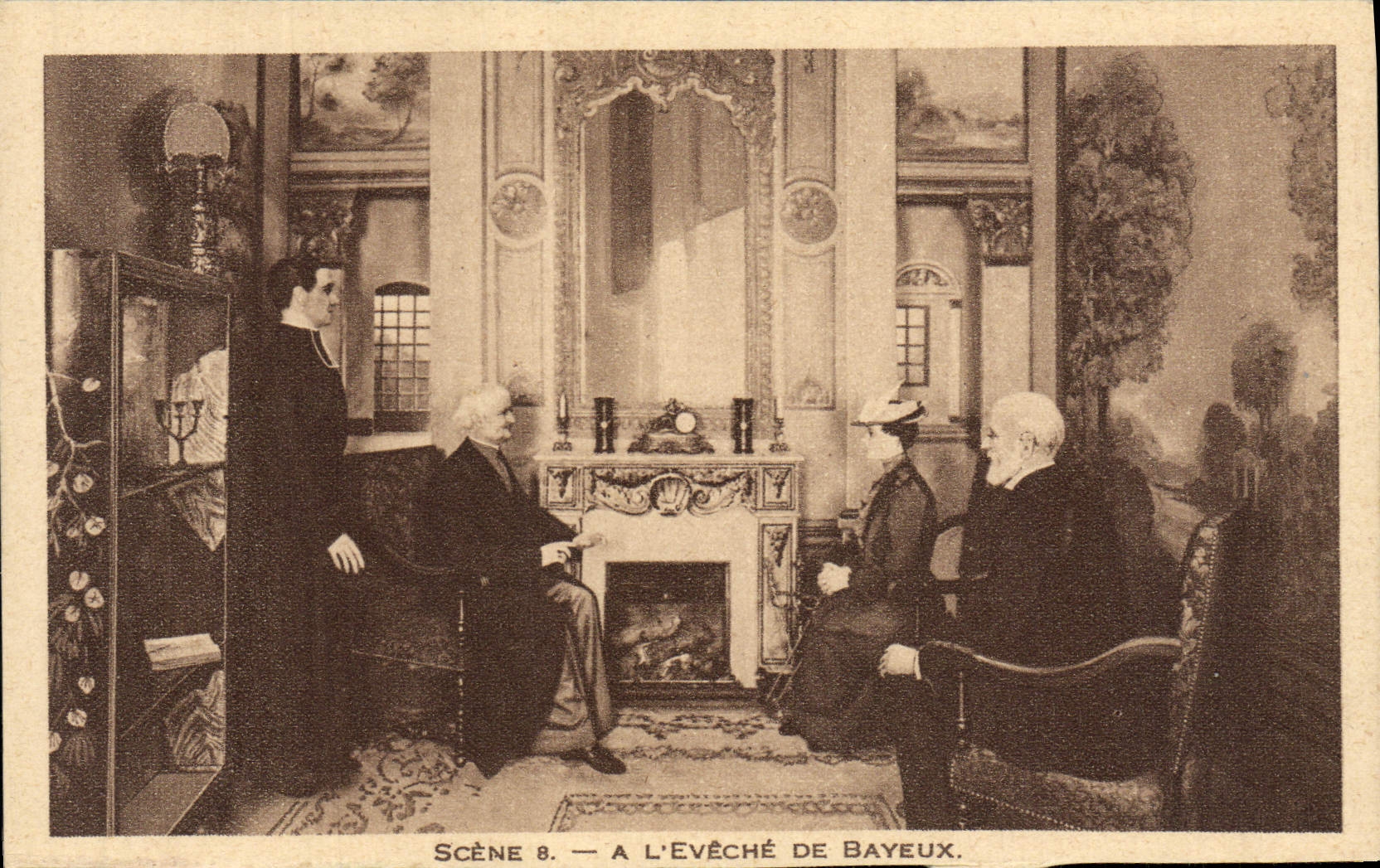 CPA Scene L'Eveche De Bayeux Lisieux