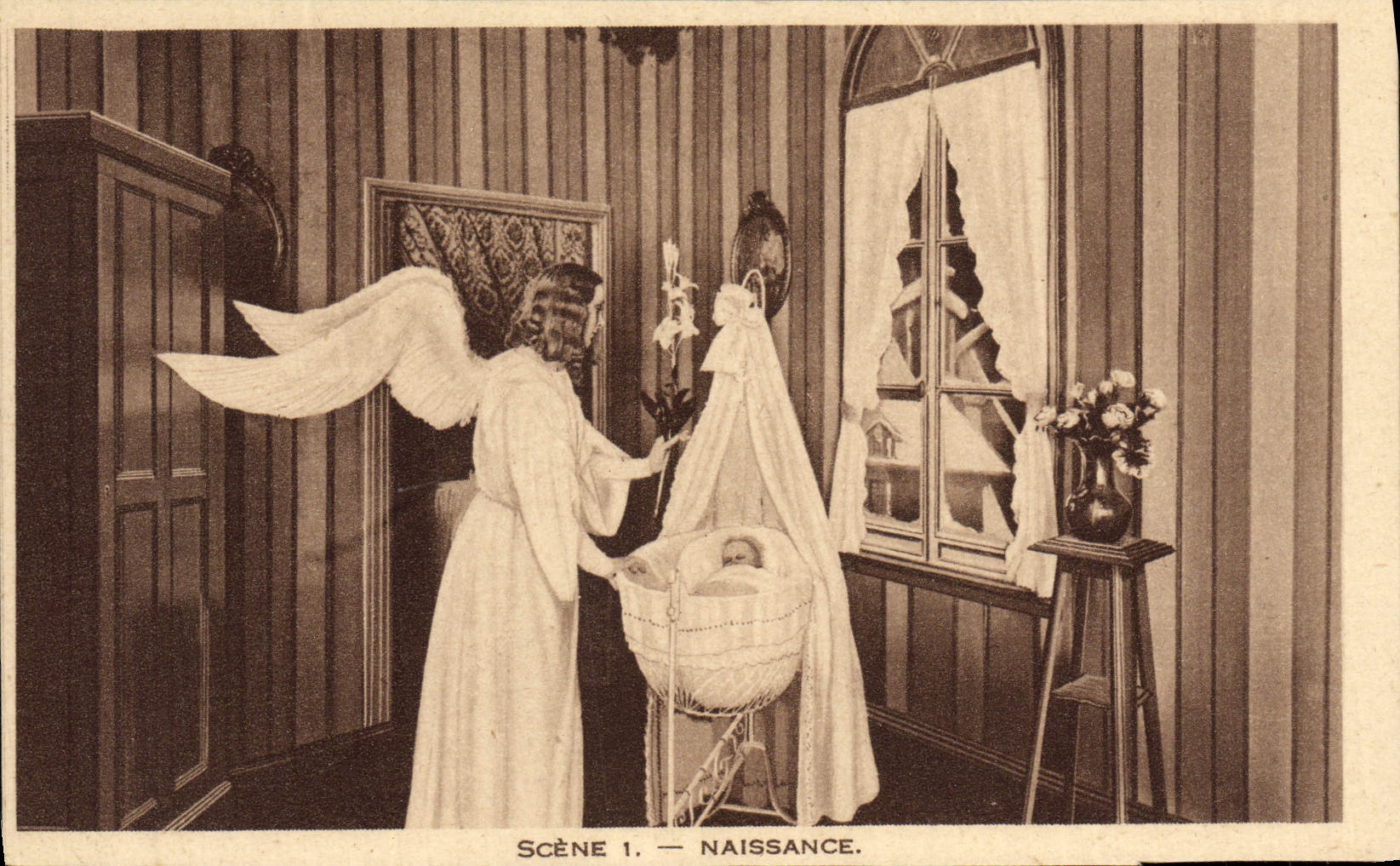 CPA Scene 1 Naissance Ange Lisieux 