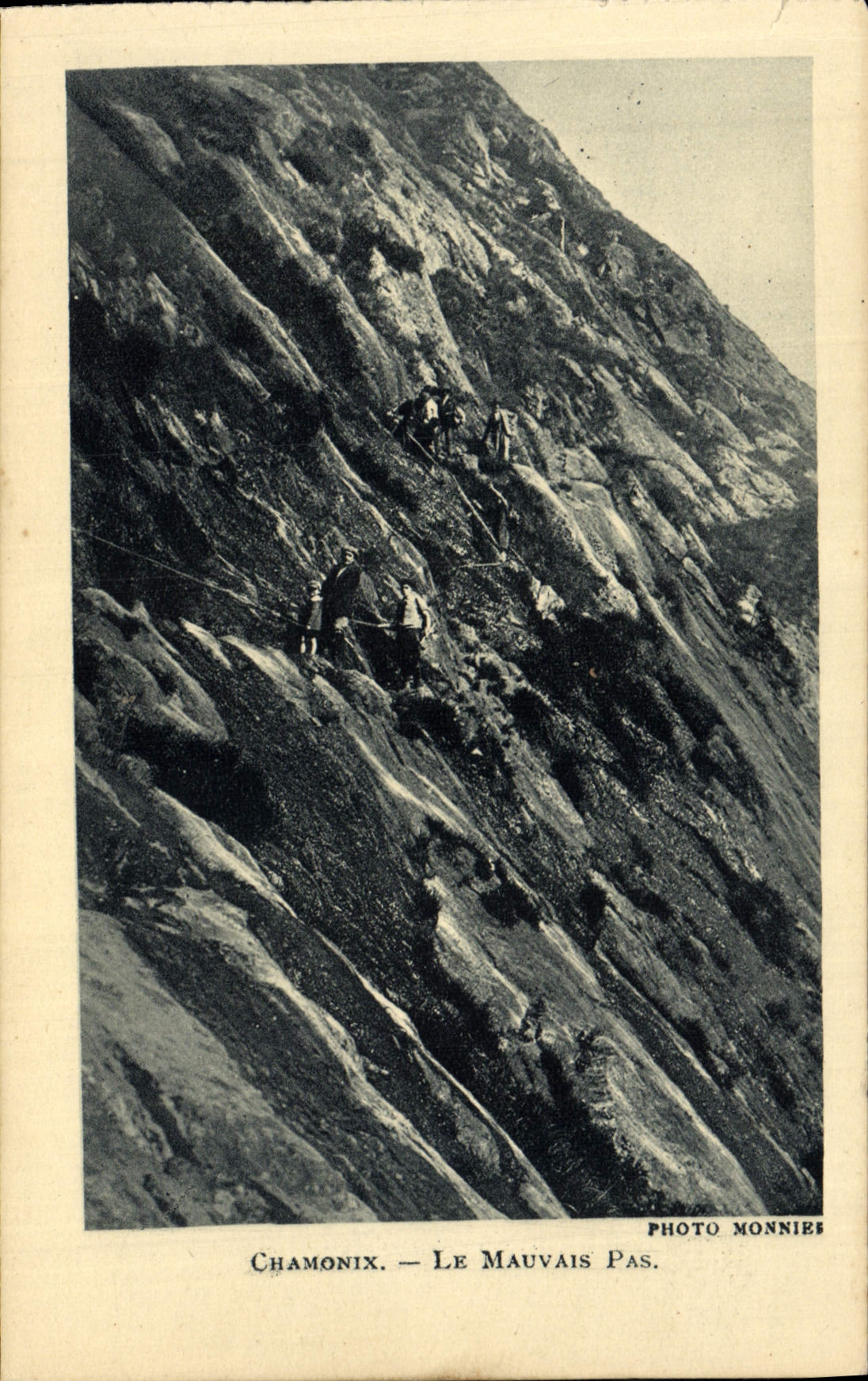 POSTAL Chamonix de la VENDIMIA el main alpinismo del paso