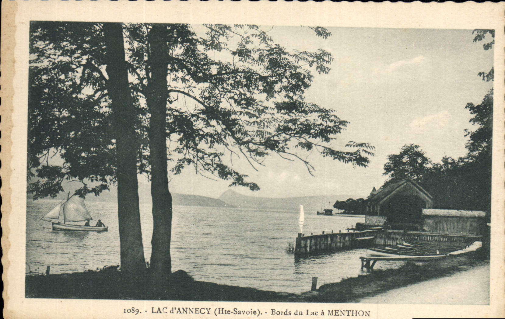 CPA Lac d'Annecy Bords du Lac a Menthon