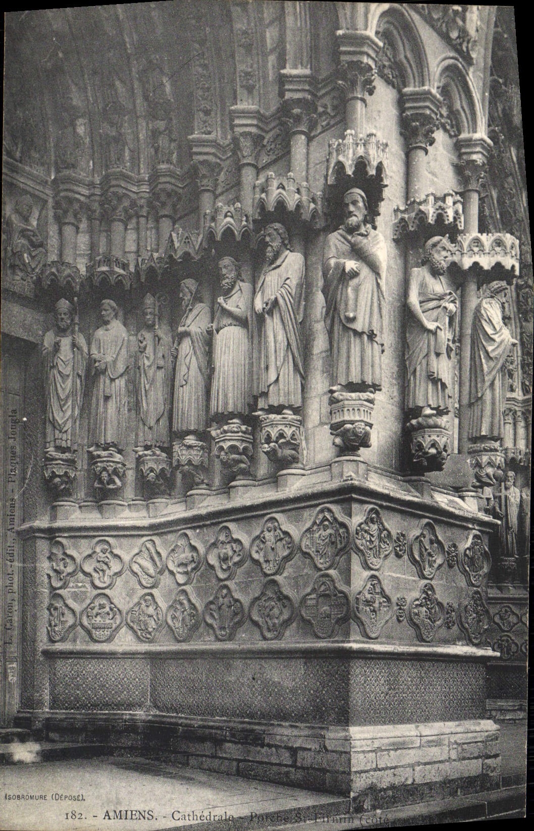 CPA Amiens Cathedrale Porche de Saint Firmin