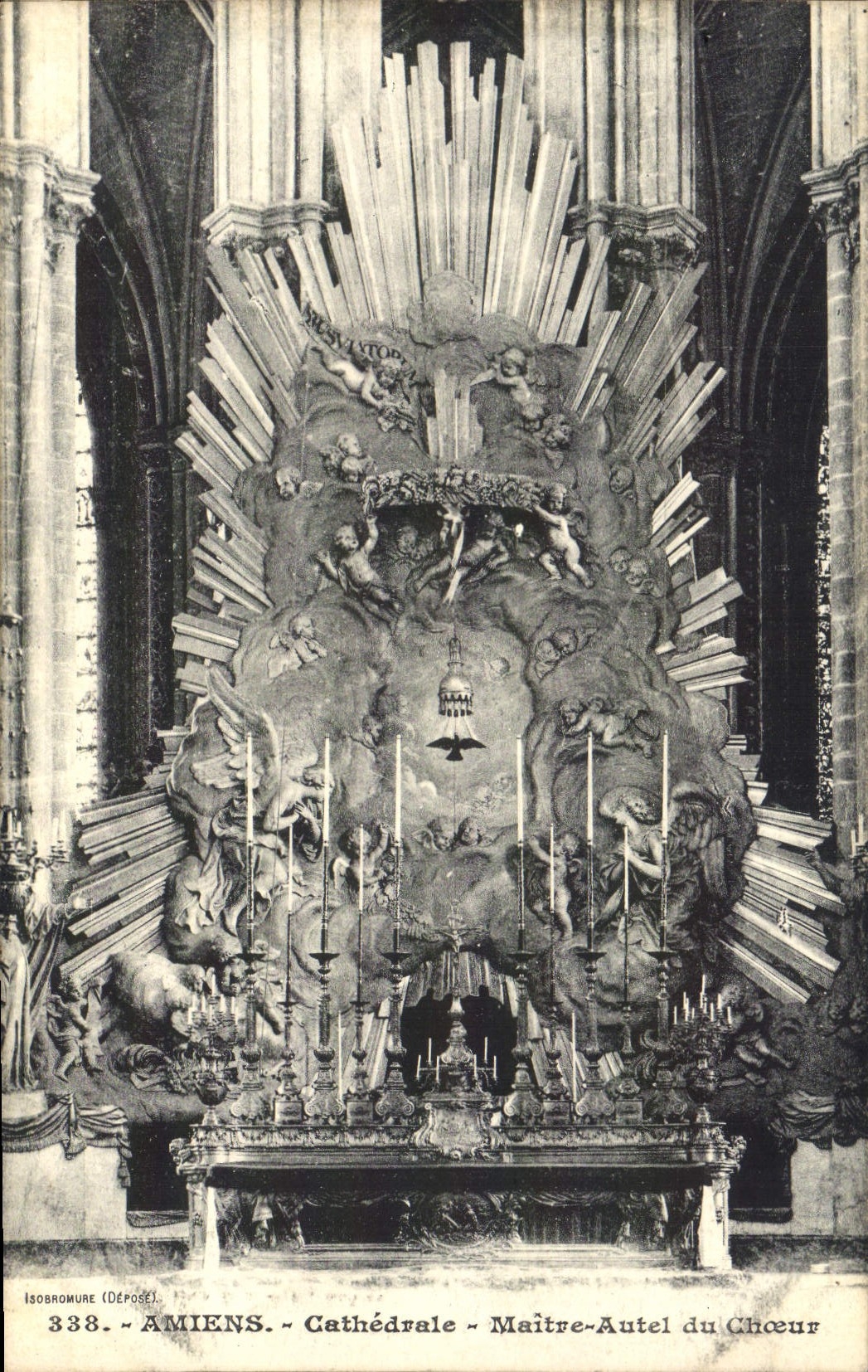 VINTAGE POSTCARD Amiens Cathedral Master Furnace bridge of the Chorus