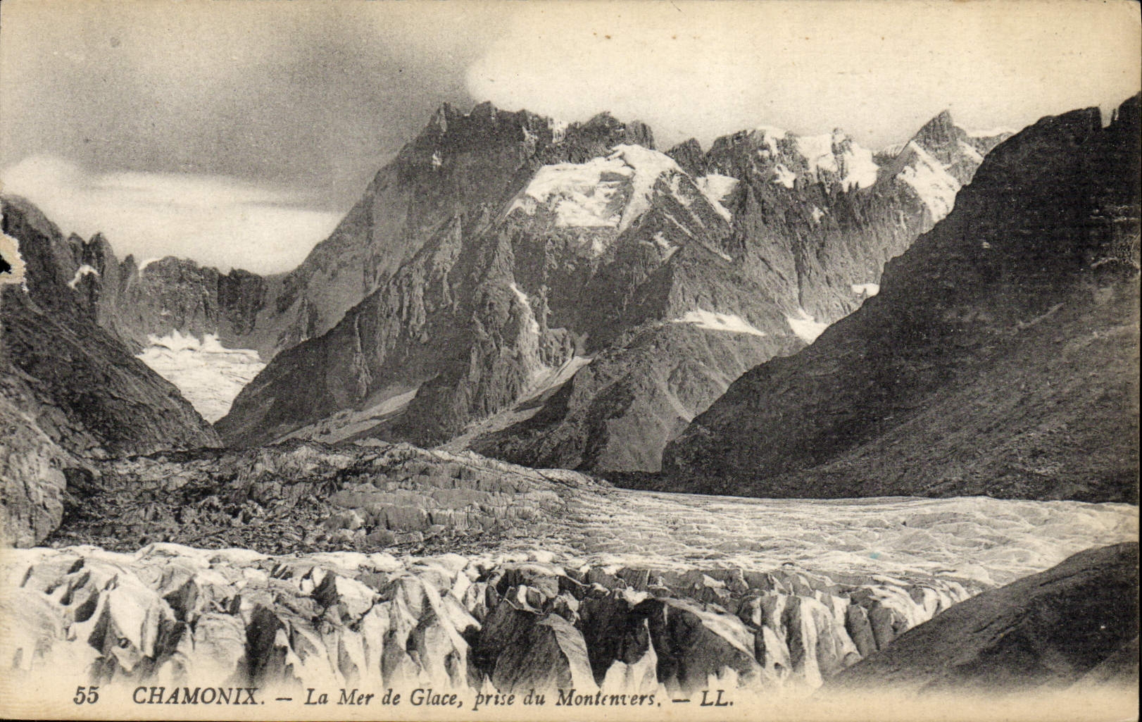 CPA Chamonix La Mer de Glace Prise du Montenvers