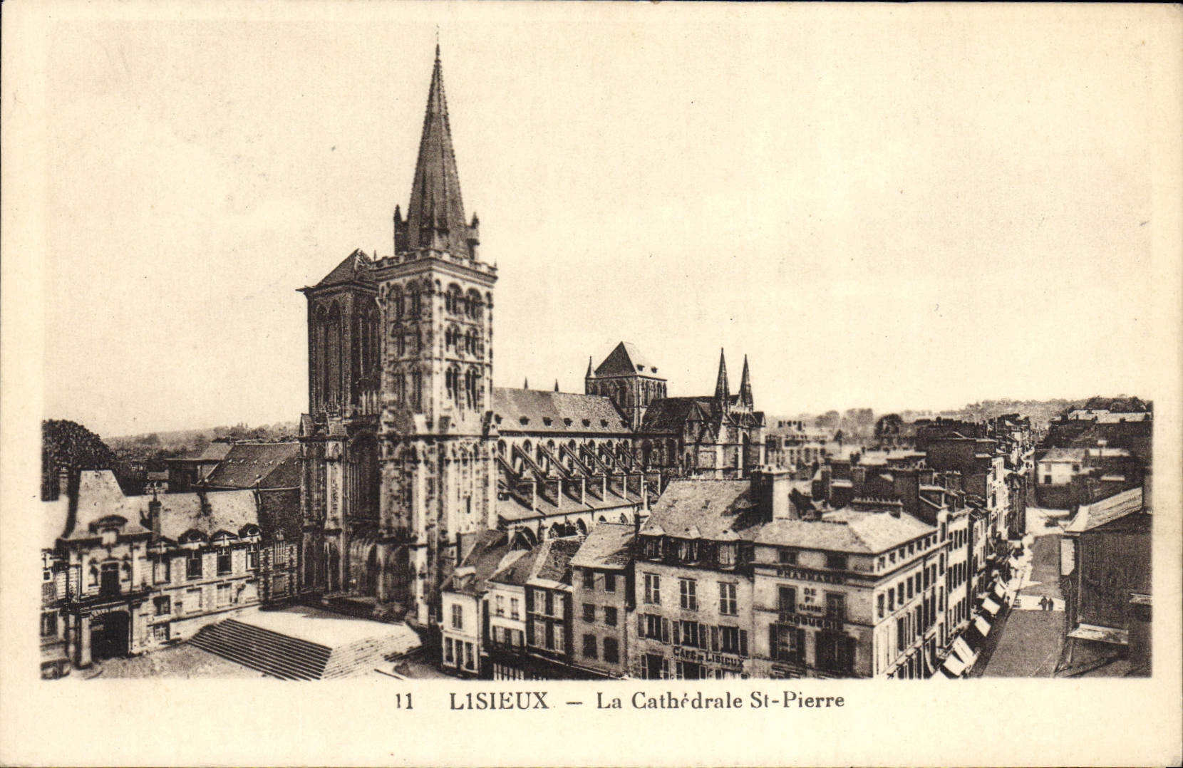 POSTAL Lisieux de la VENDIMIA el Saint Pierre de la catedral