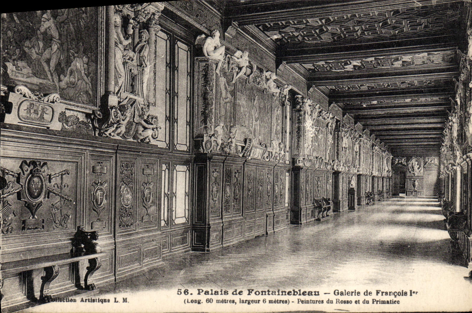 CPA Palais de Fontainebleau Galerie de Francois 1er