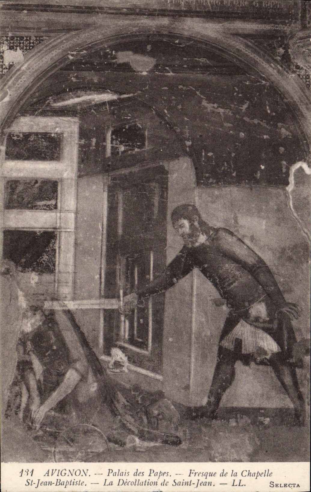 Paladar de Avignon de la POSTAL de la VENDIMIA de los papas Fresco del Bautista del St Jean de la cámara acorazada la degollación de Jean Saint