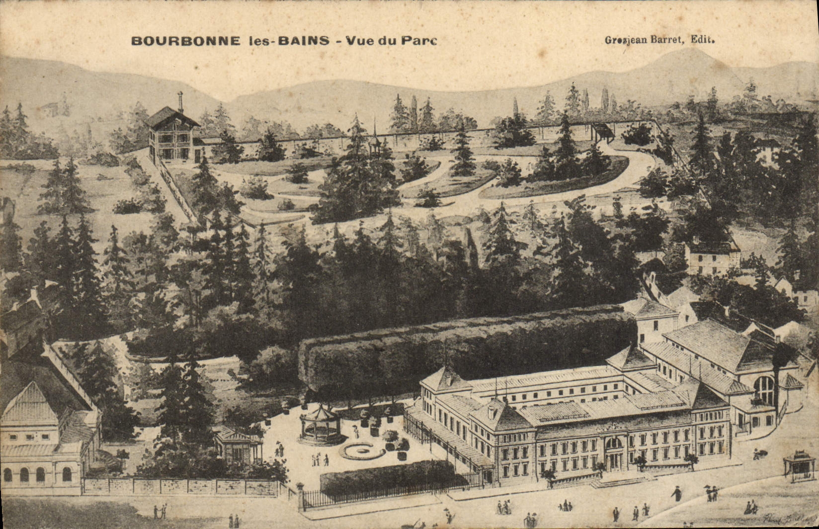 CPA Bourbonne Les Bains Vue du Parc