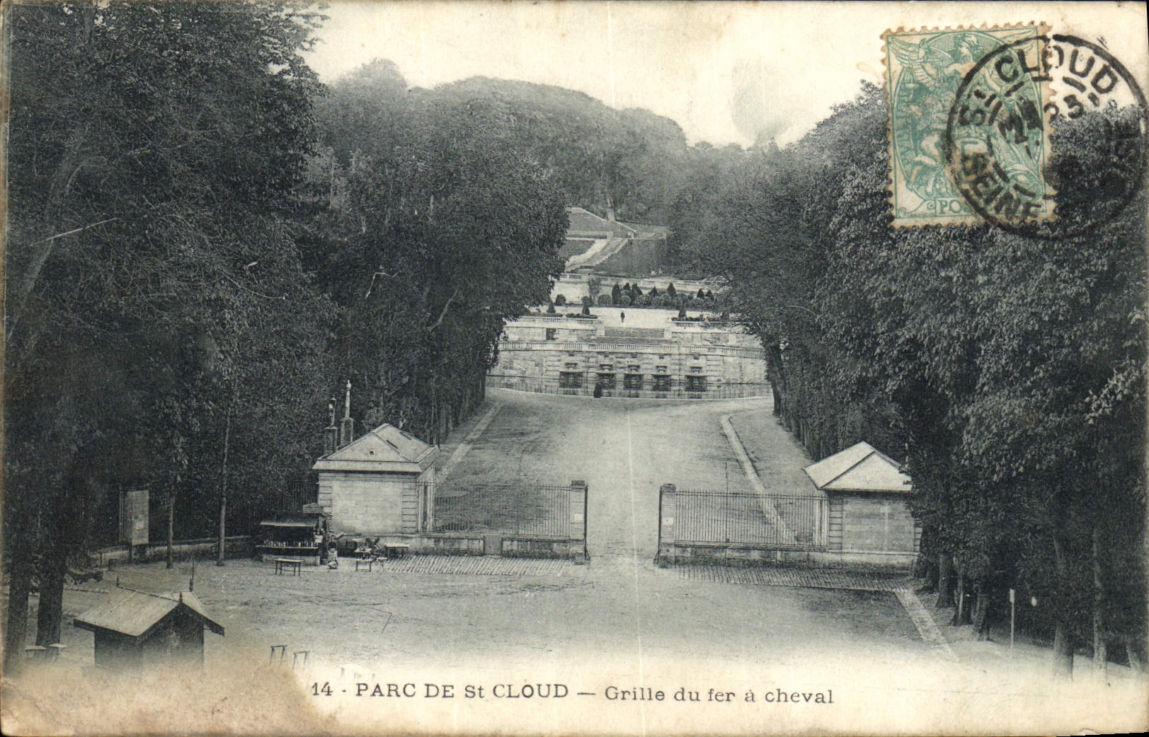 POSTAL Parc de la VENDIMIA Saint de la herradura de la parrilla de la nube