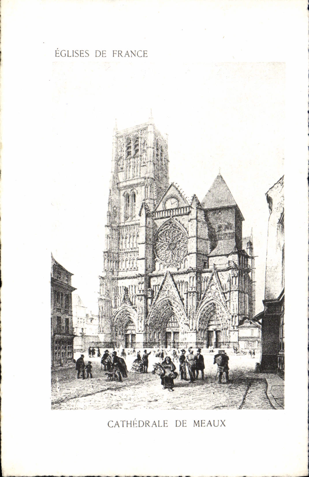 VINTAGE POSTCARD Churches Of France Cathedral Of Meaux