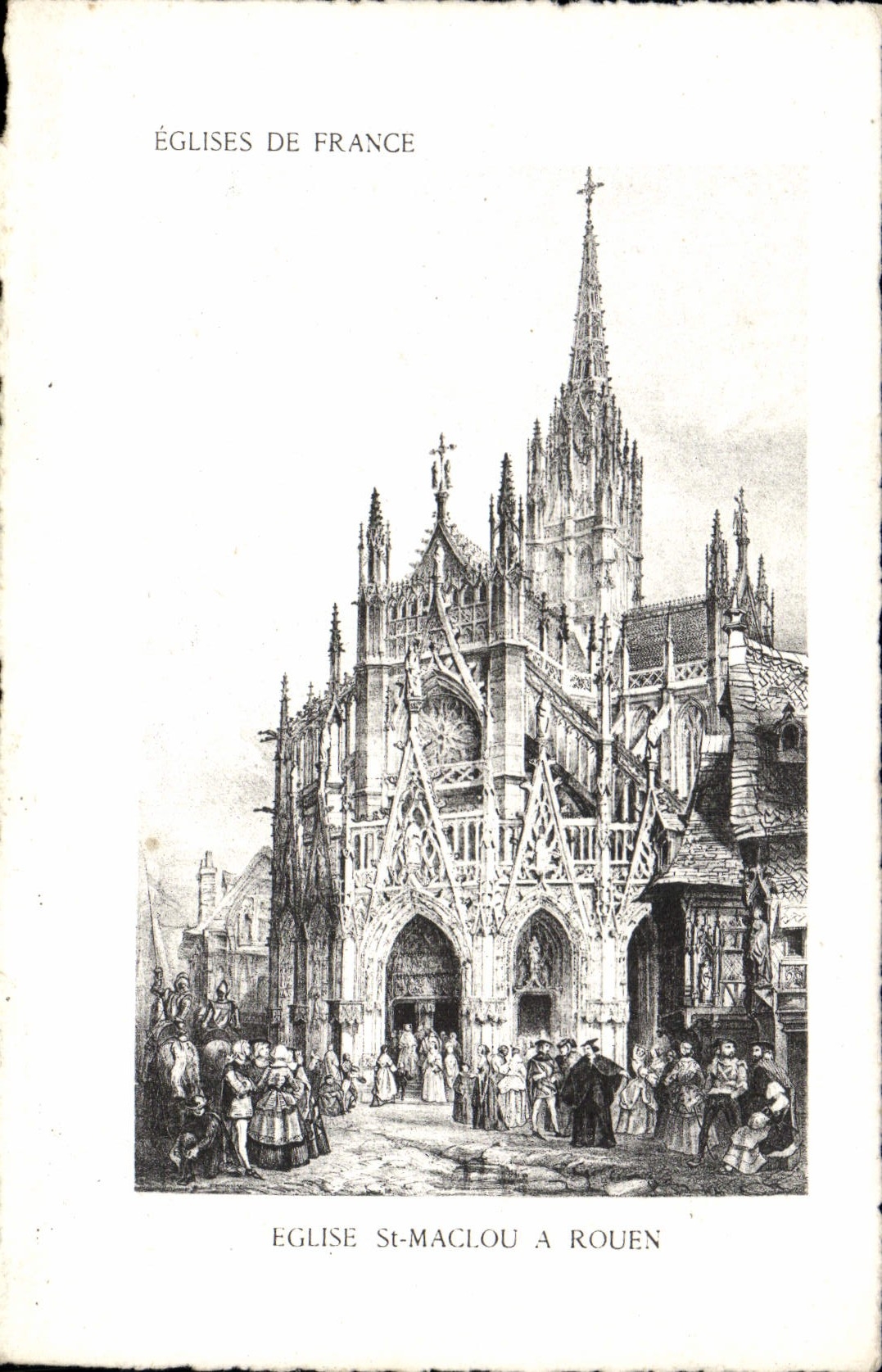 VINTAGE POSTCARD Eglises Of France Church Maclou Saint has Rouen