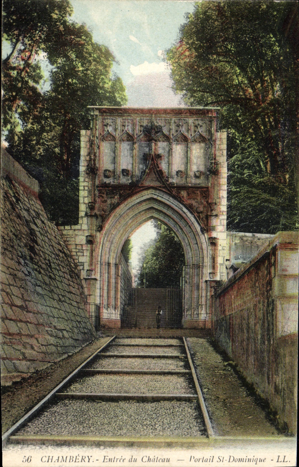VINTAGE POSTCARD Entered Chambéry of the Castle Holy Gate Dominique