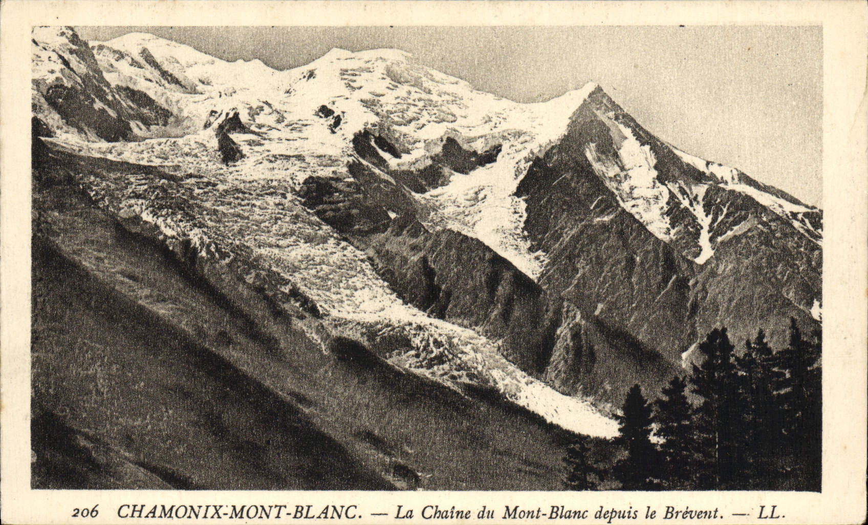 CPA Chamonix Mont Blanc La Chaine du Mont Blanc depuis le Brevent