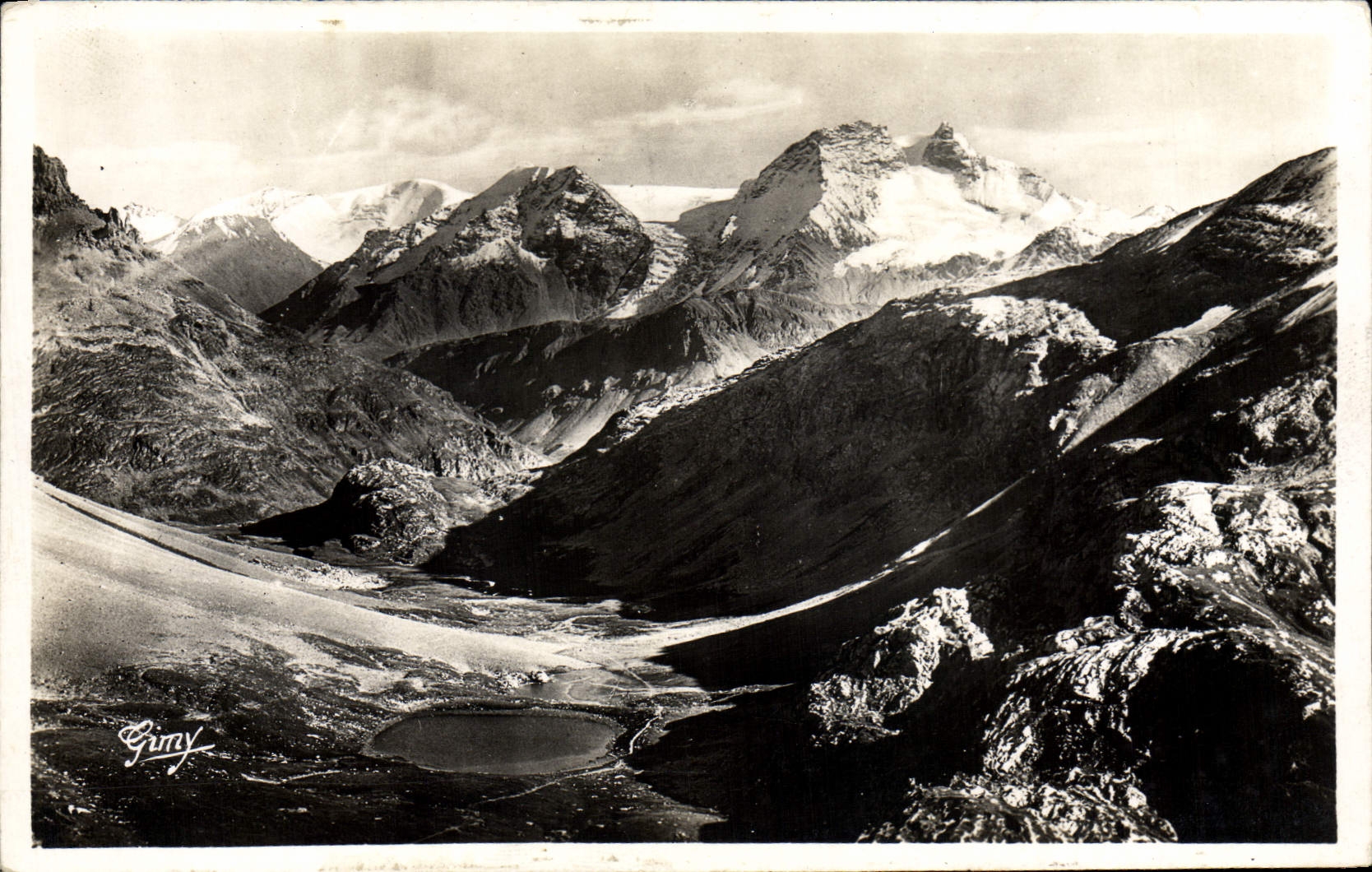 VINTAGE POSTCARD the Alps of Savoy the Round lake and the Collar of Vanoise