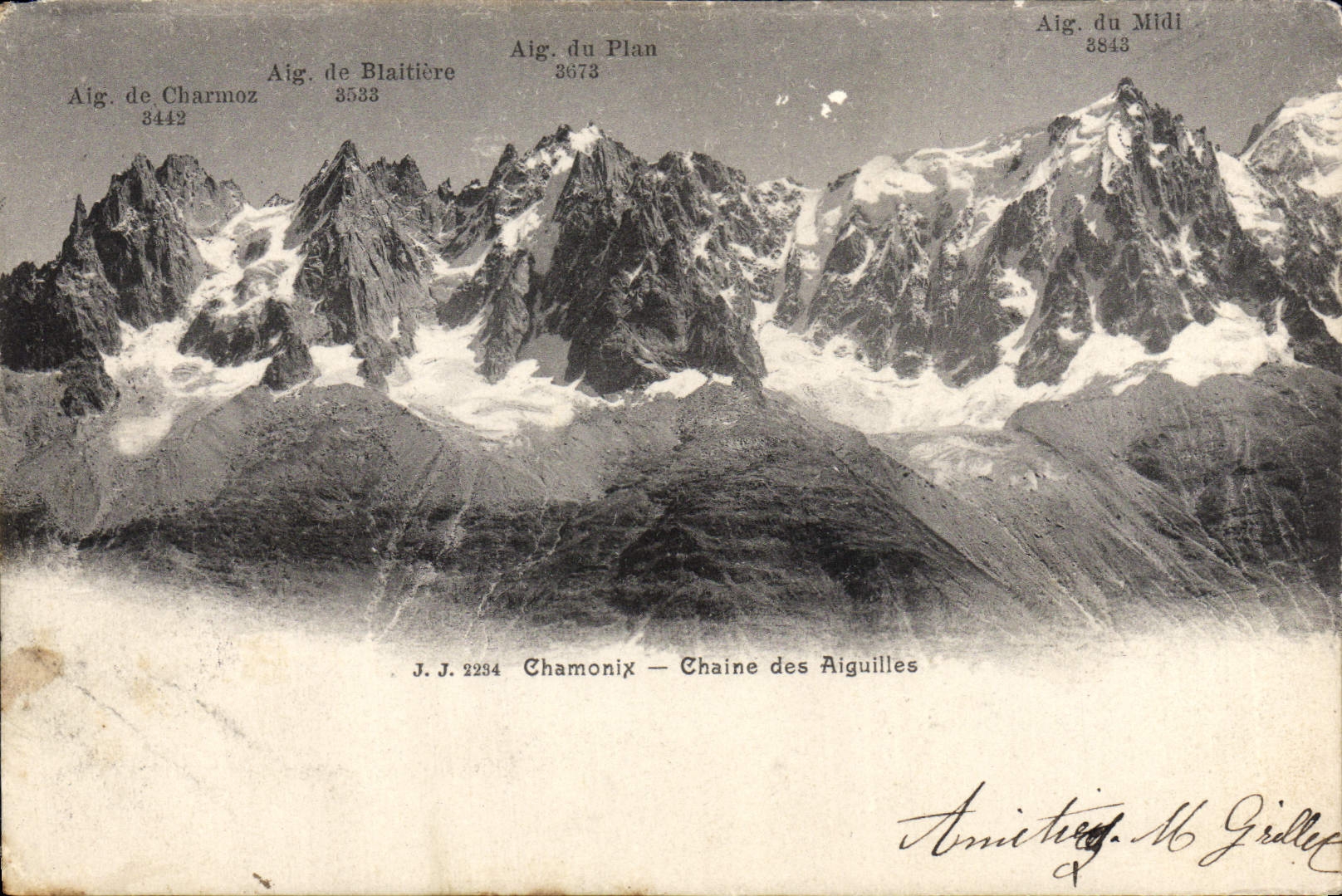 CPA Chamonix Chaine des Aiguilles