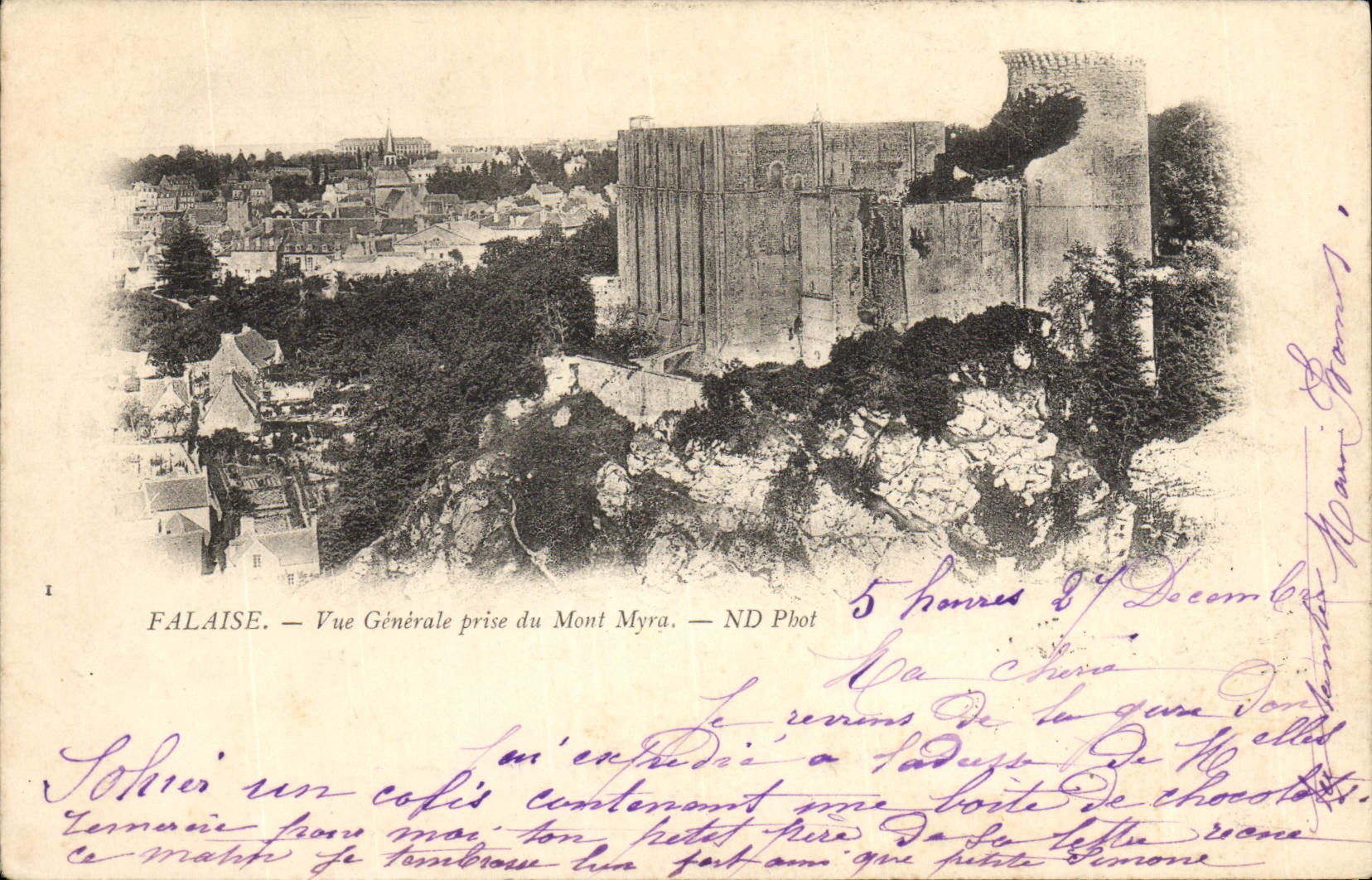 CPA Falaise Vue Generale Prise du Mont Myra