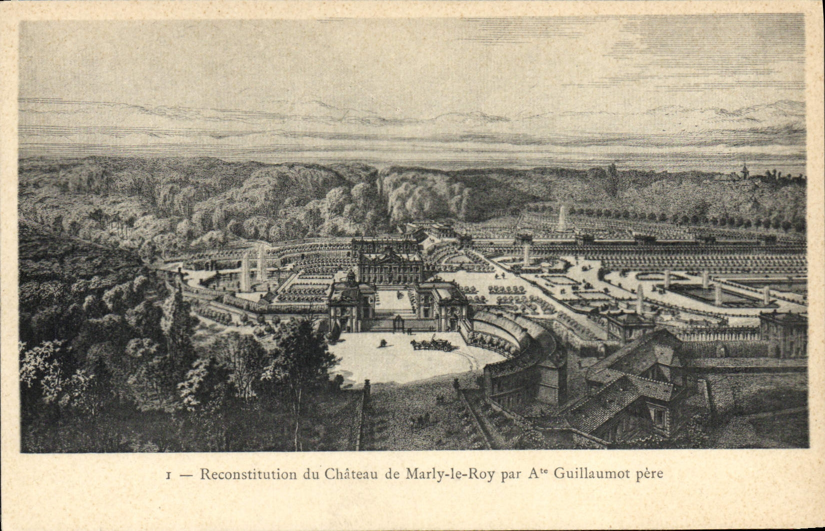 CPA Reconstitution du Chateau de Marly Le Roy par Guillaumont Pere