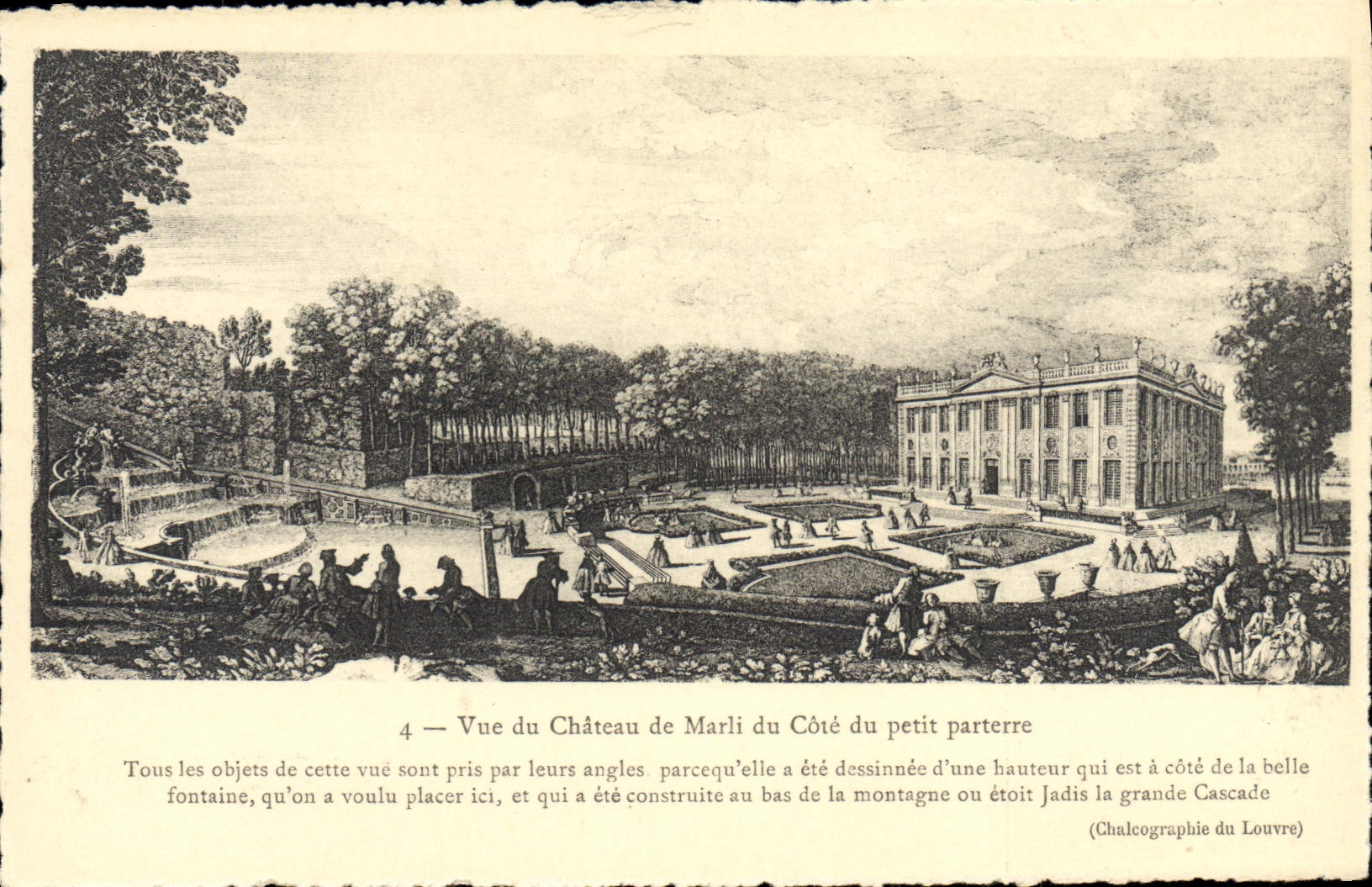 CPA Vue du Chateau de Marli du Cote du Petit Parterre